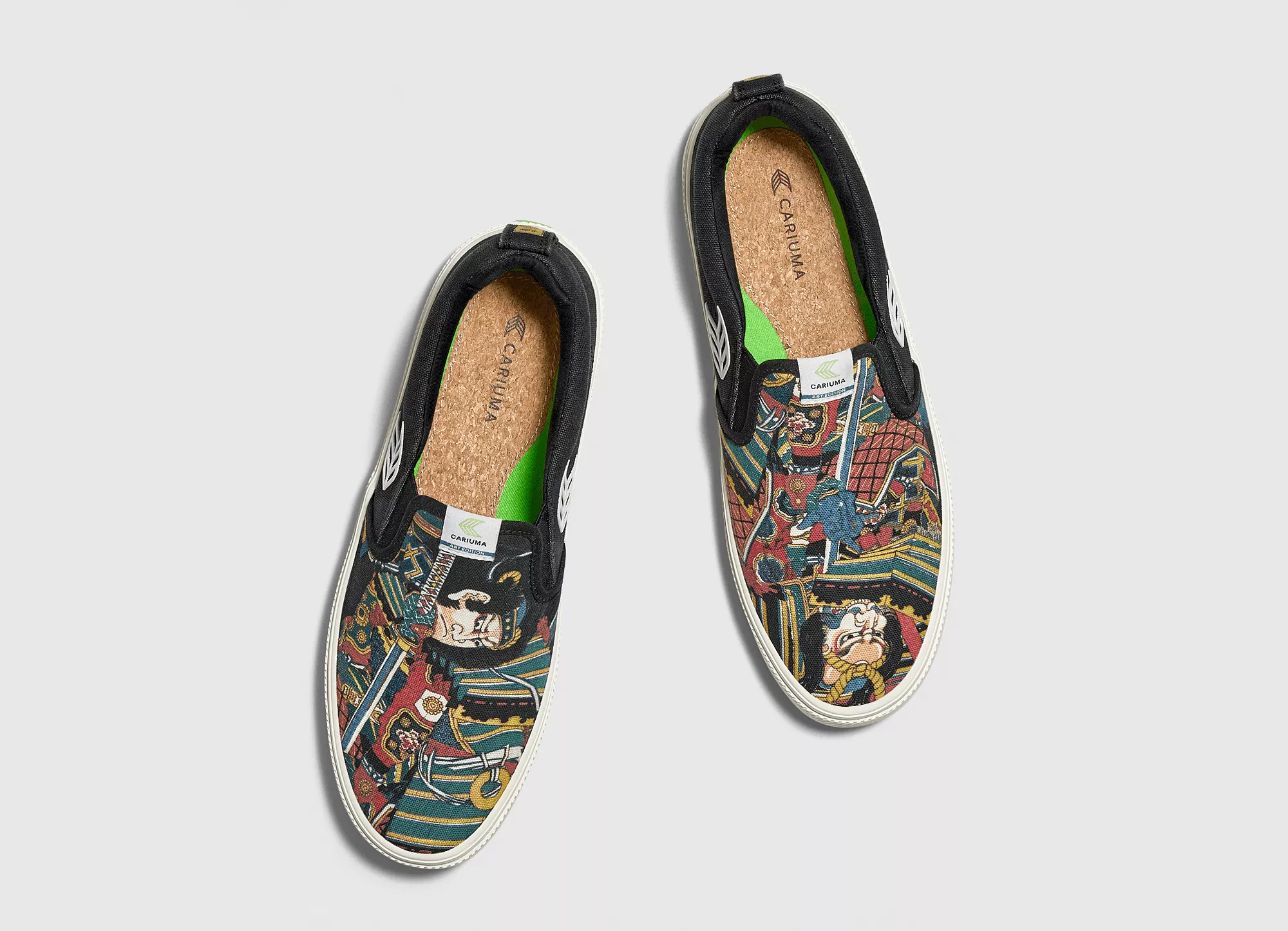 Hokusai SLIP-ON Warrior Print Canvas Sneaker Men