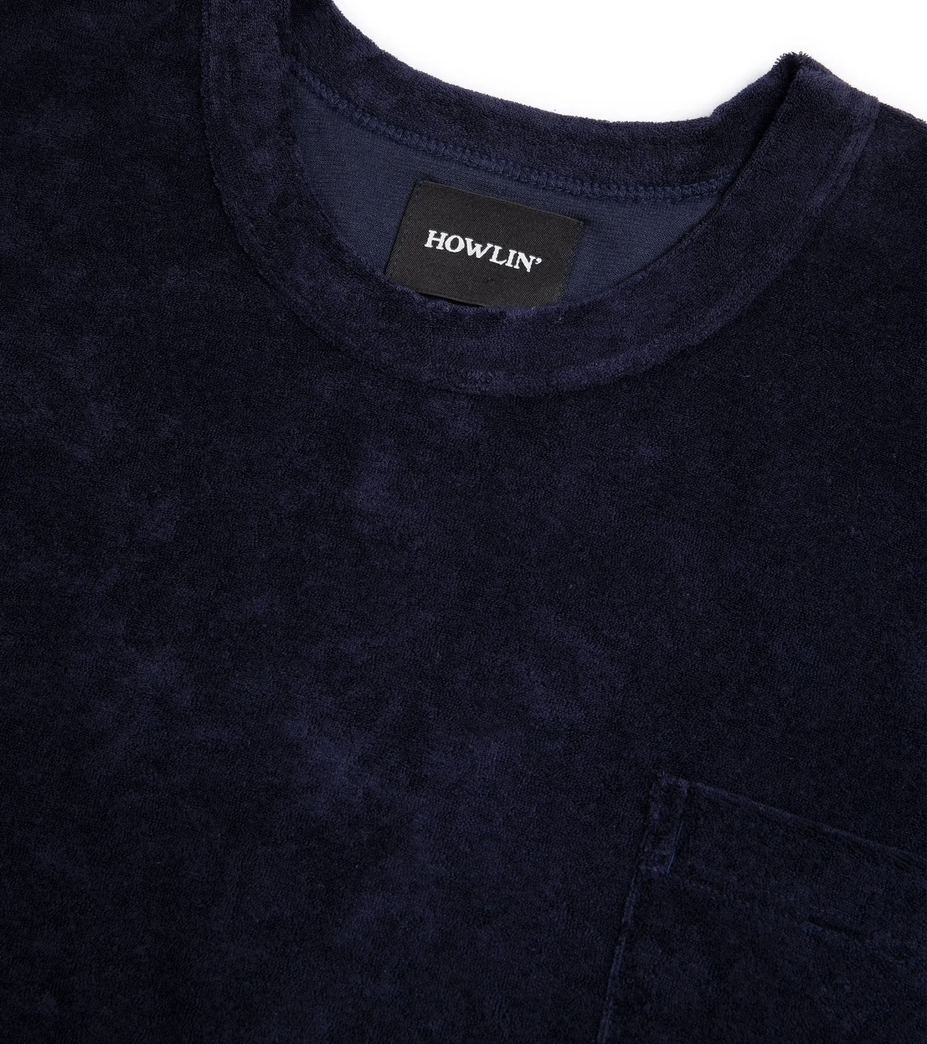 Howlin' Fons Terry Towel T-Shirt: Navy