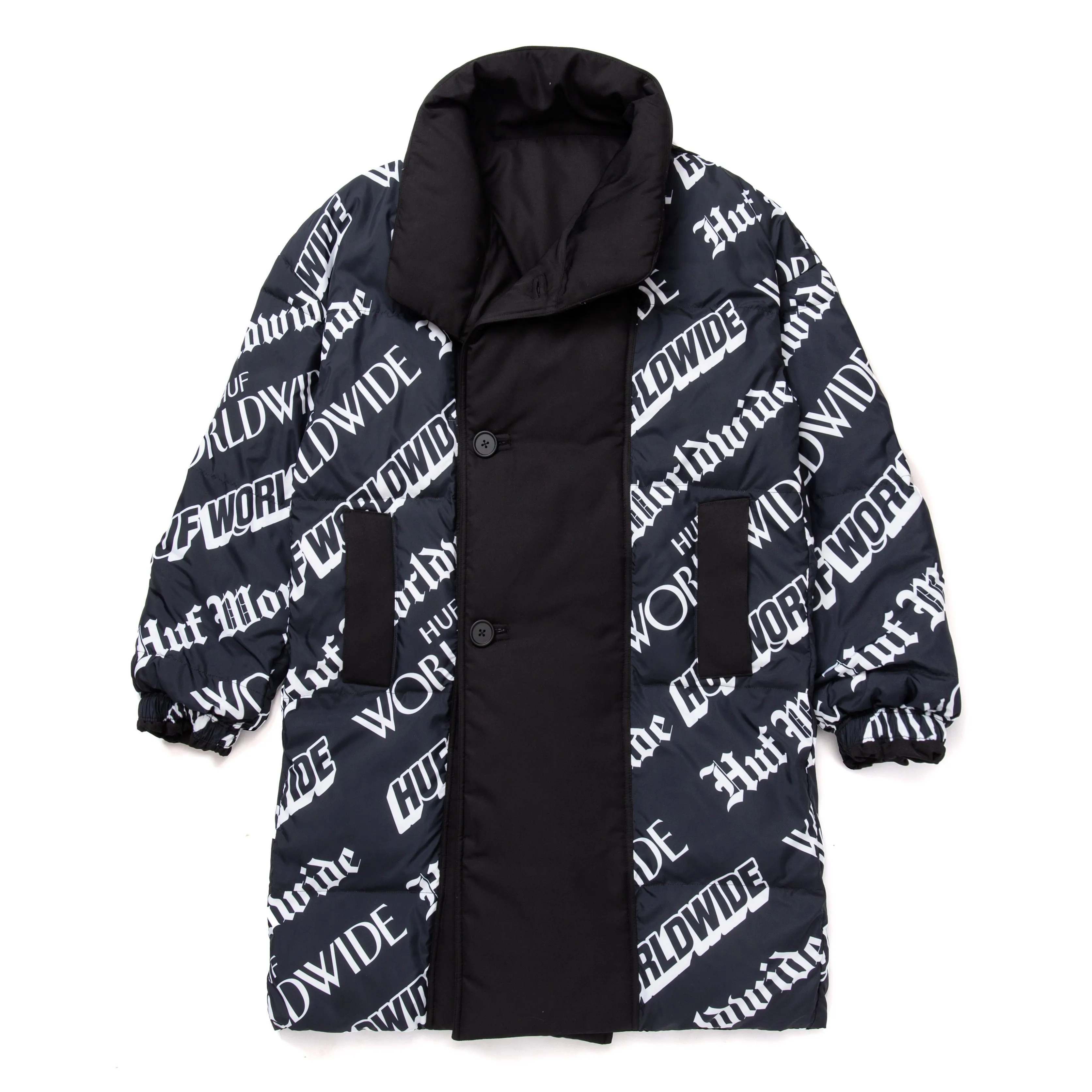 HUF WOMENS REVERSIBLE PUFFER // BLACK