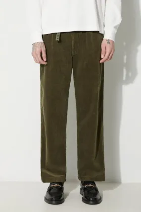 Human Made corduroy trousers Corduroy Easy green color HM26PT017