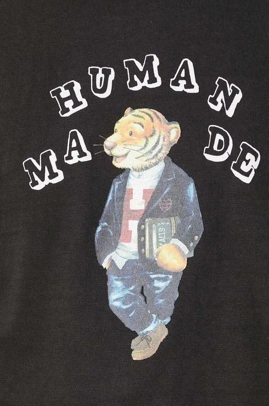 Human Made cotton t-shirt Graphic men’s black color with a print HM27TE015