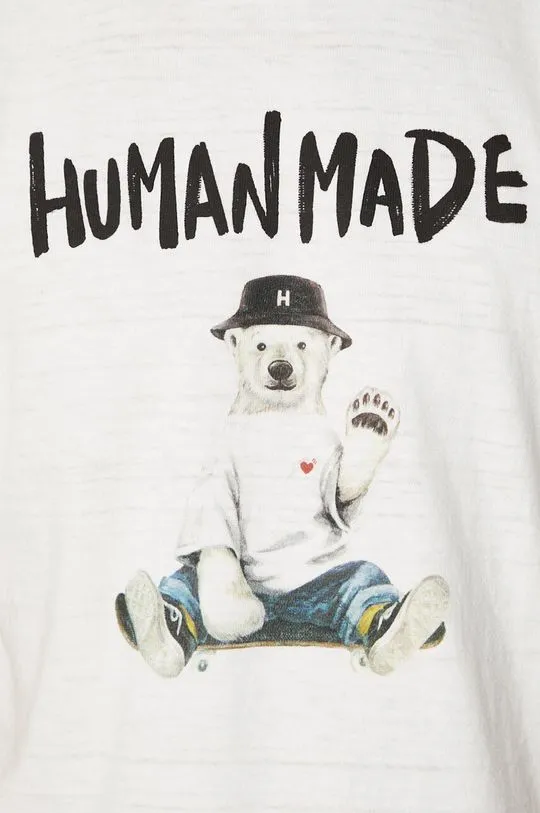 Human Made cotton t-shirt Graphic men’s white color with a print HM27TE016