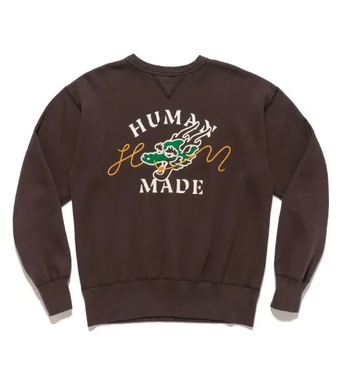 HUMAN MADE  |Crew Neck Heart Unisex Street Style Long Sleeves Plain