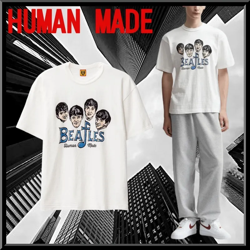 HUMAN MADE  |Crew Neck Unisex Street Style Plain Cotton Short Sleeves