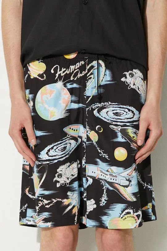 Human Made shorts Graphic Shorts men's black color HM27PT022