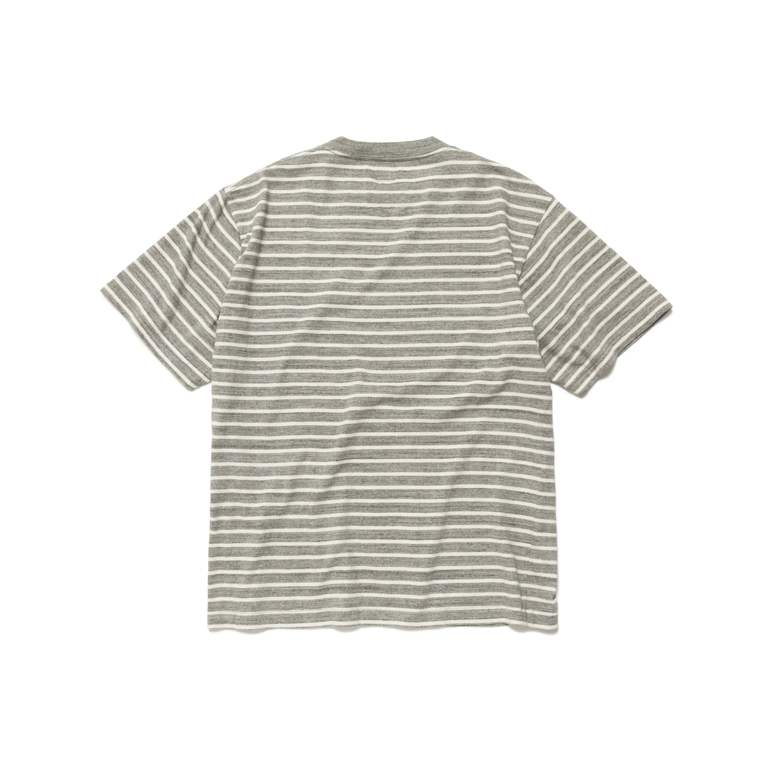 HUMAN MADE STRIPED HEART T-SHIRT - GRAY