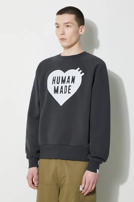 Human Made sweatshirt men's gray color HM26CS041