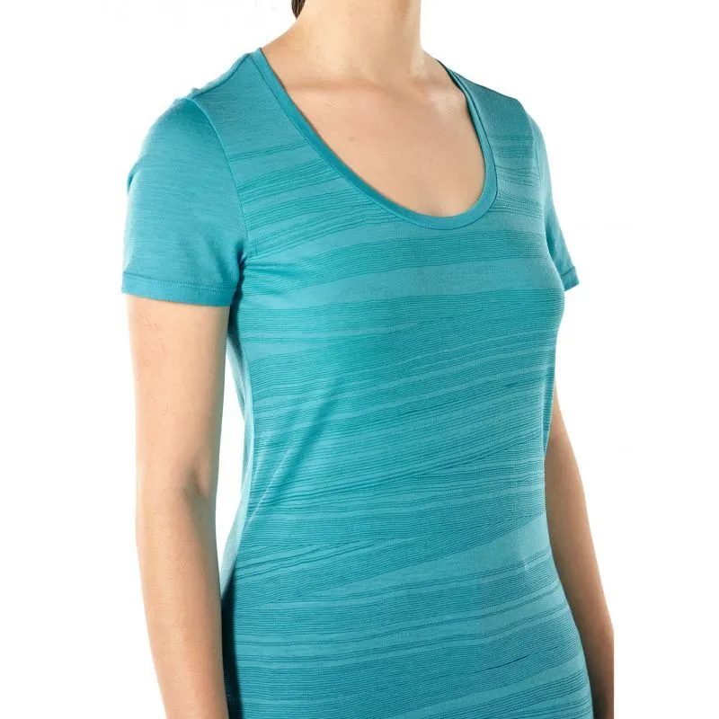 icebreaker  Tech Lite Short Sleeve Scoop 1000 Lines - Maglia merino - Donna