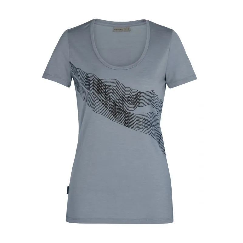 icebreaker  Tech Lite SS Scoop St Anton - Maglia merino - Donna