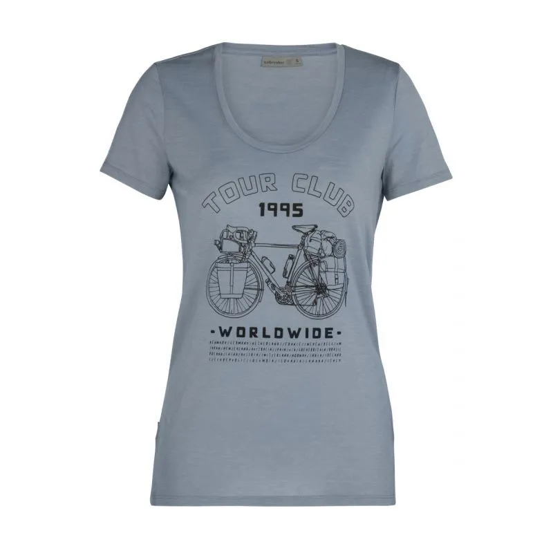 icebreaker  Tech Lite SS Scoop Tour Club 1995 - Maglia merino - Donna