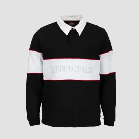 Independent ITC Streak Rugby Top Polo Shirt Black