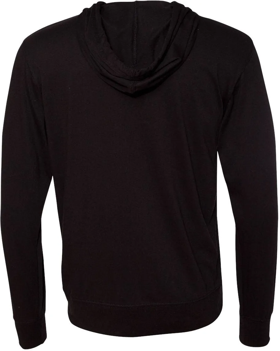 Independent Trading Co. Lightweight Jersey Full-Zip Hooded T-Shirt