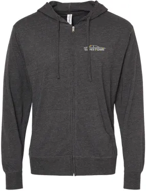 Independent Trading Co. Lightweight Jersey Full-Zip Hooded T-Shirt