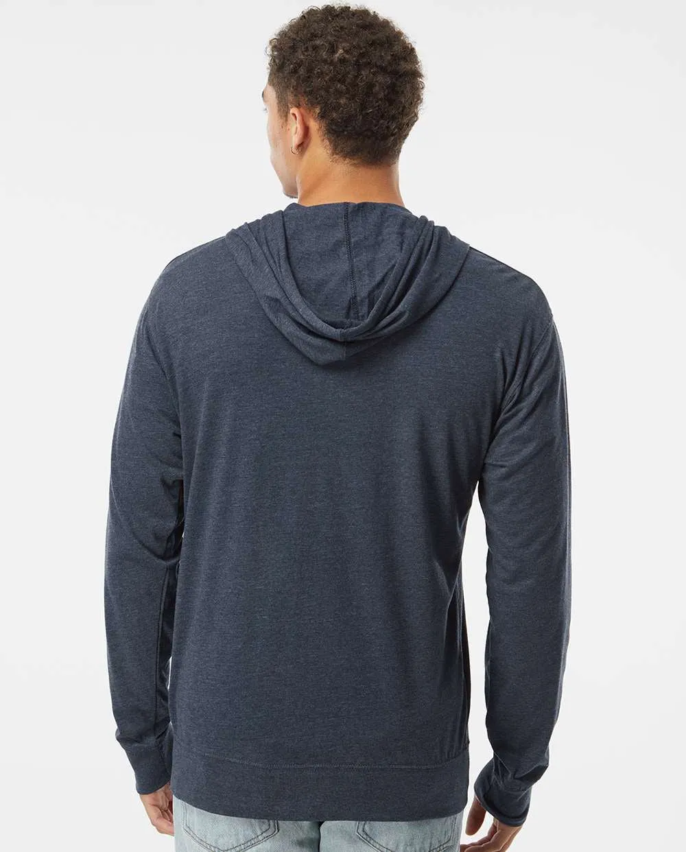 Independent Trading Co. Lightweight Jersey Full-Zip Hooded T-Shirt