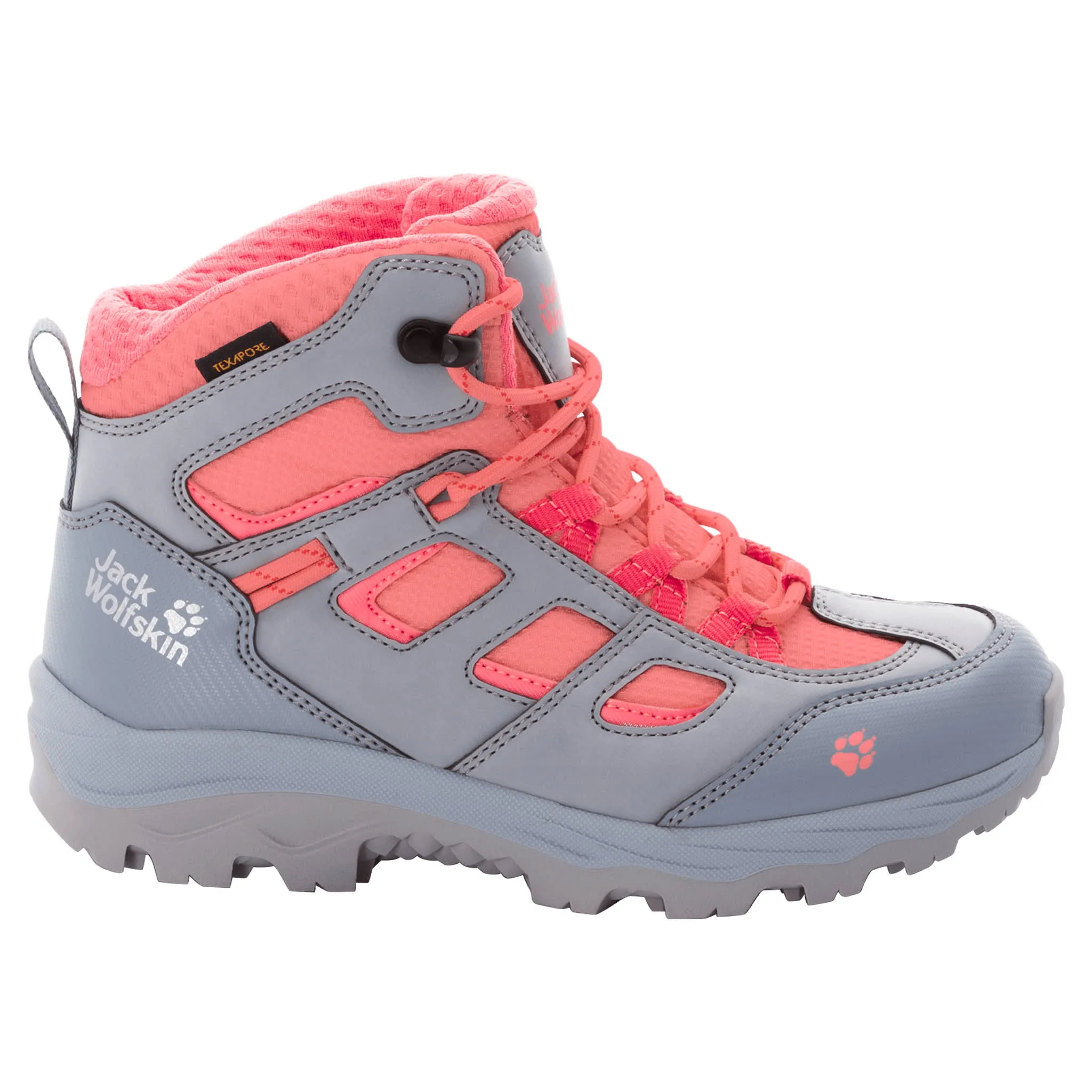 Jack Wolfskin Kids' Vojo Texapore Mid Grey Pink | Buy Jack Wolfskin Kids' Vojo Texapore Mid Grey Pink here | Outnorth