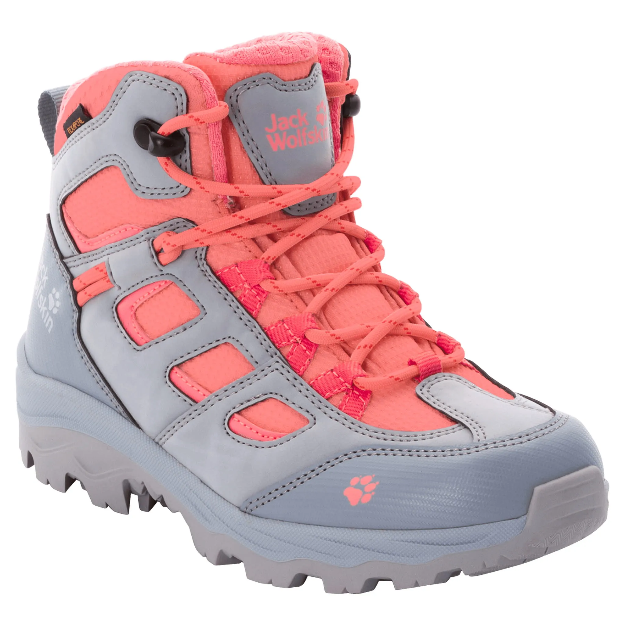 Jack Wolfskin Kids' Vojo Texapore Mid Grey Pink | Buy Jack Wolfskin Kids' Vojo Texapore Mid Grey Pink here | Outnorth