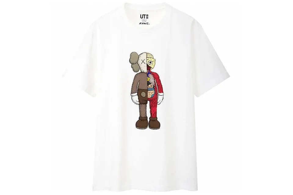 KAWS x Uniqlo Flayed Tee White