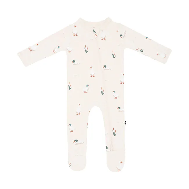 Kyte Baby Printed Zippered Footie in Duck