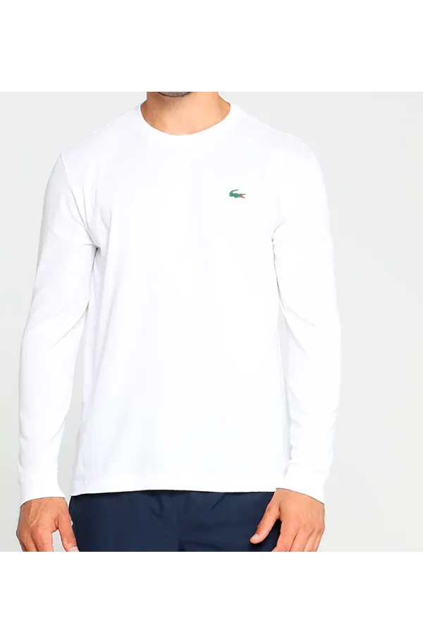 Lacoste Sport L/S Logo Tee White