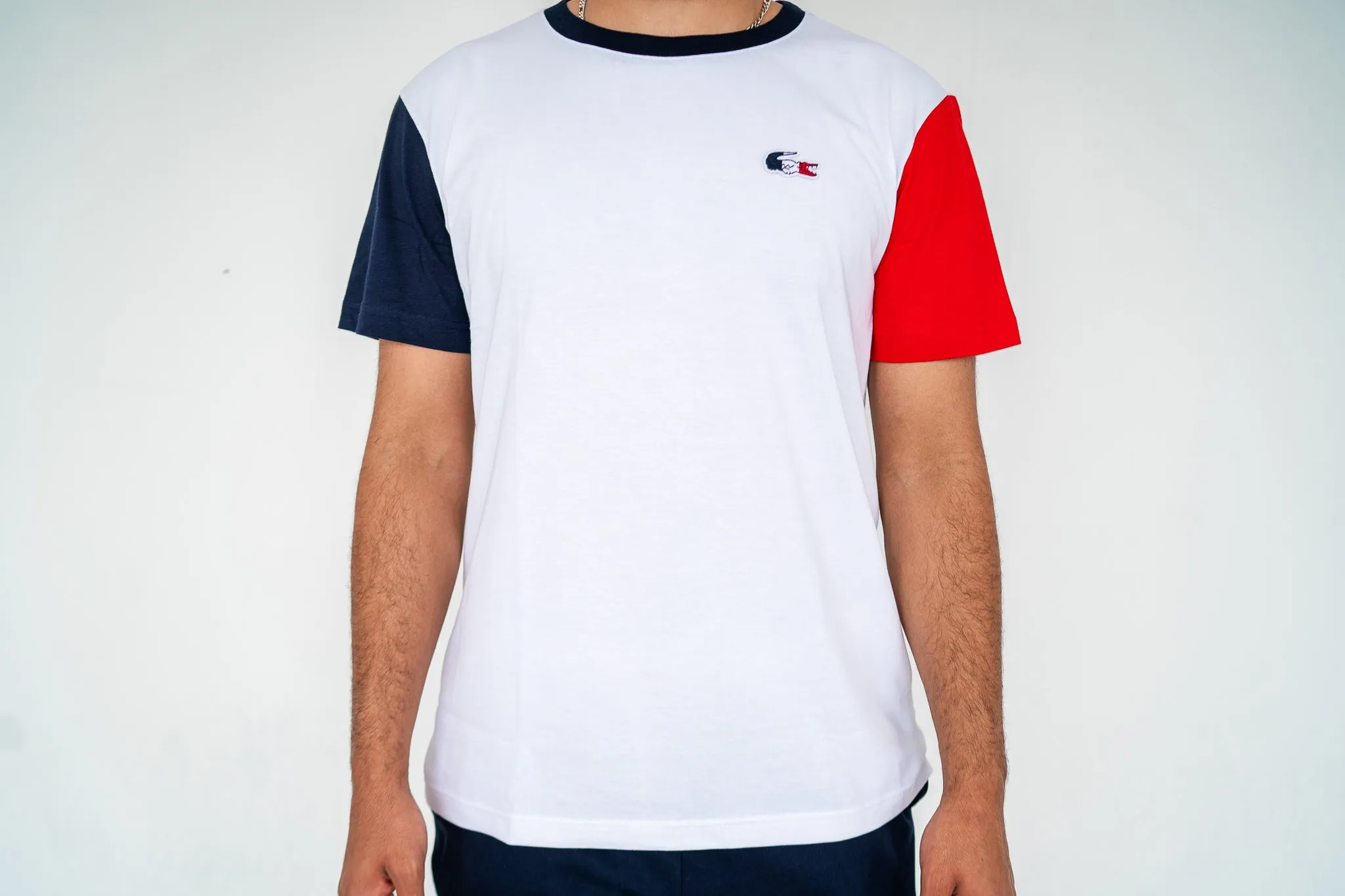 Lacoste USA Panel Tee (White)