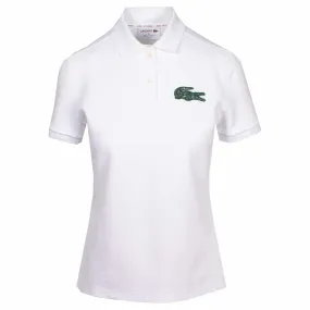 Ladies Lacoste Made In France Cotton Polo Shirt White