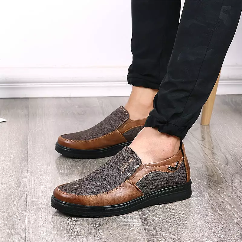 Large Size Men Slip On Oxfords