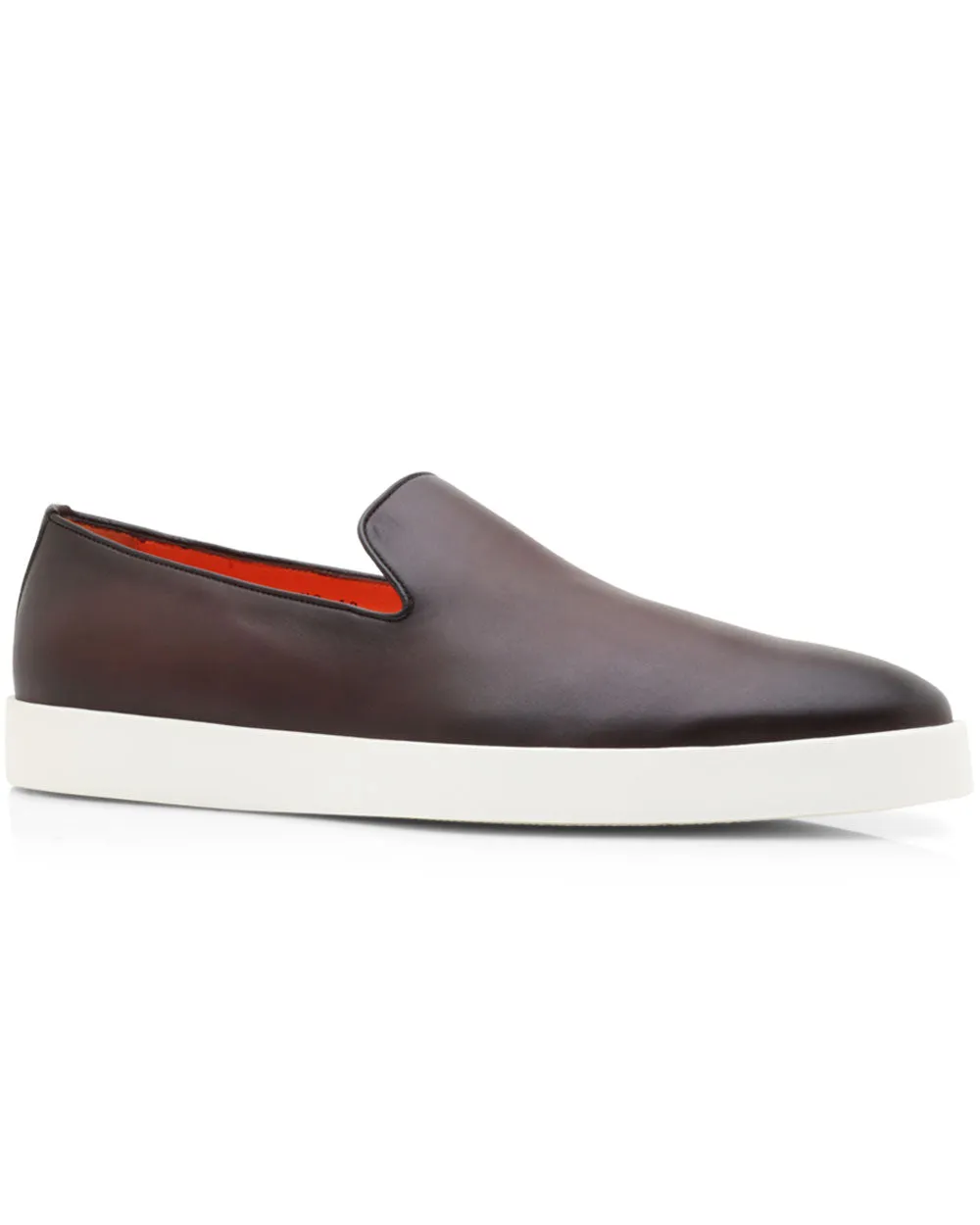 Leather Pancia Casual Loafer in Brown