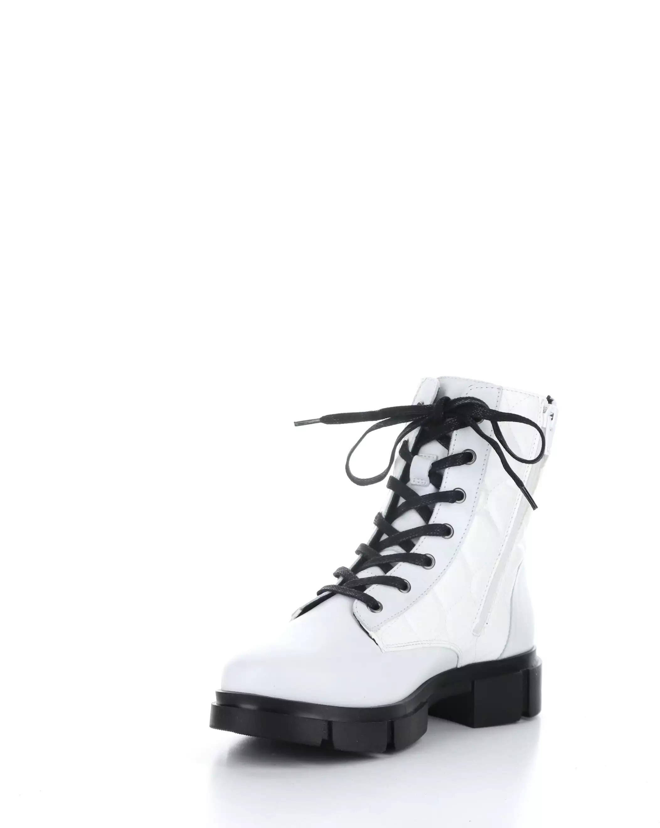 LIBEL WHITE Round Toe Boots