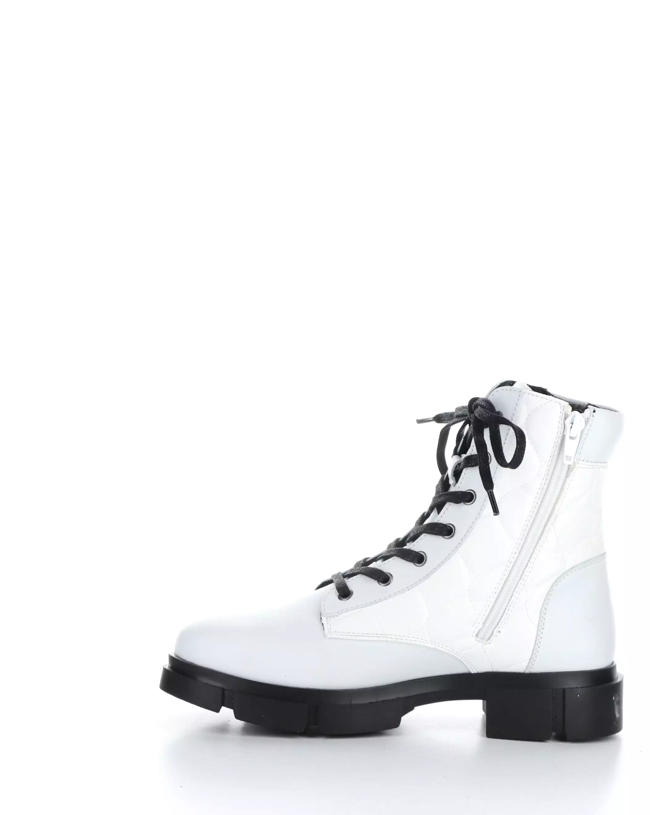 LIBEL WHITE Round Toe Boots