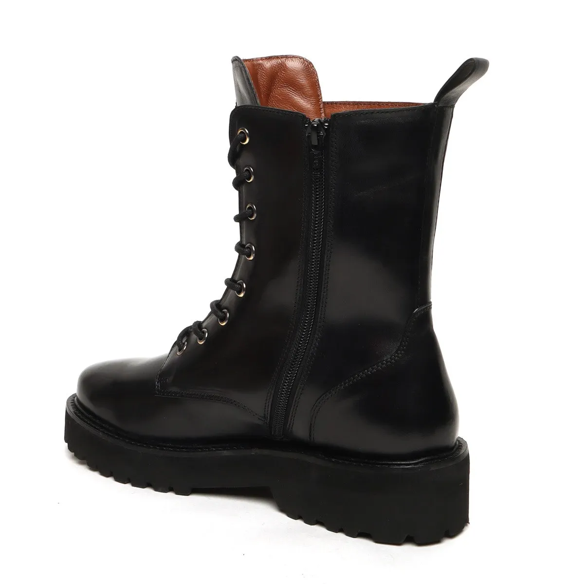 light Weight Ladies Leather Black Boot