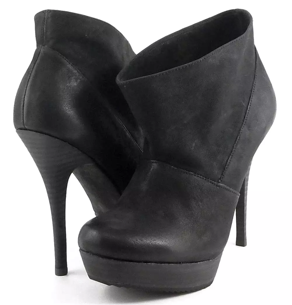 LUXURY REBEL Women's •Rita• Slouch Throat Bootie -Black-