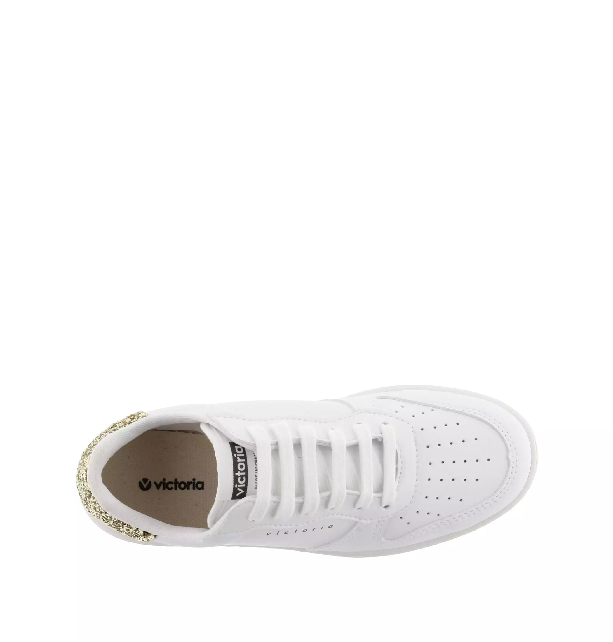 Madrid Faux Leather & Glitter Sneaker for Women - 1258237