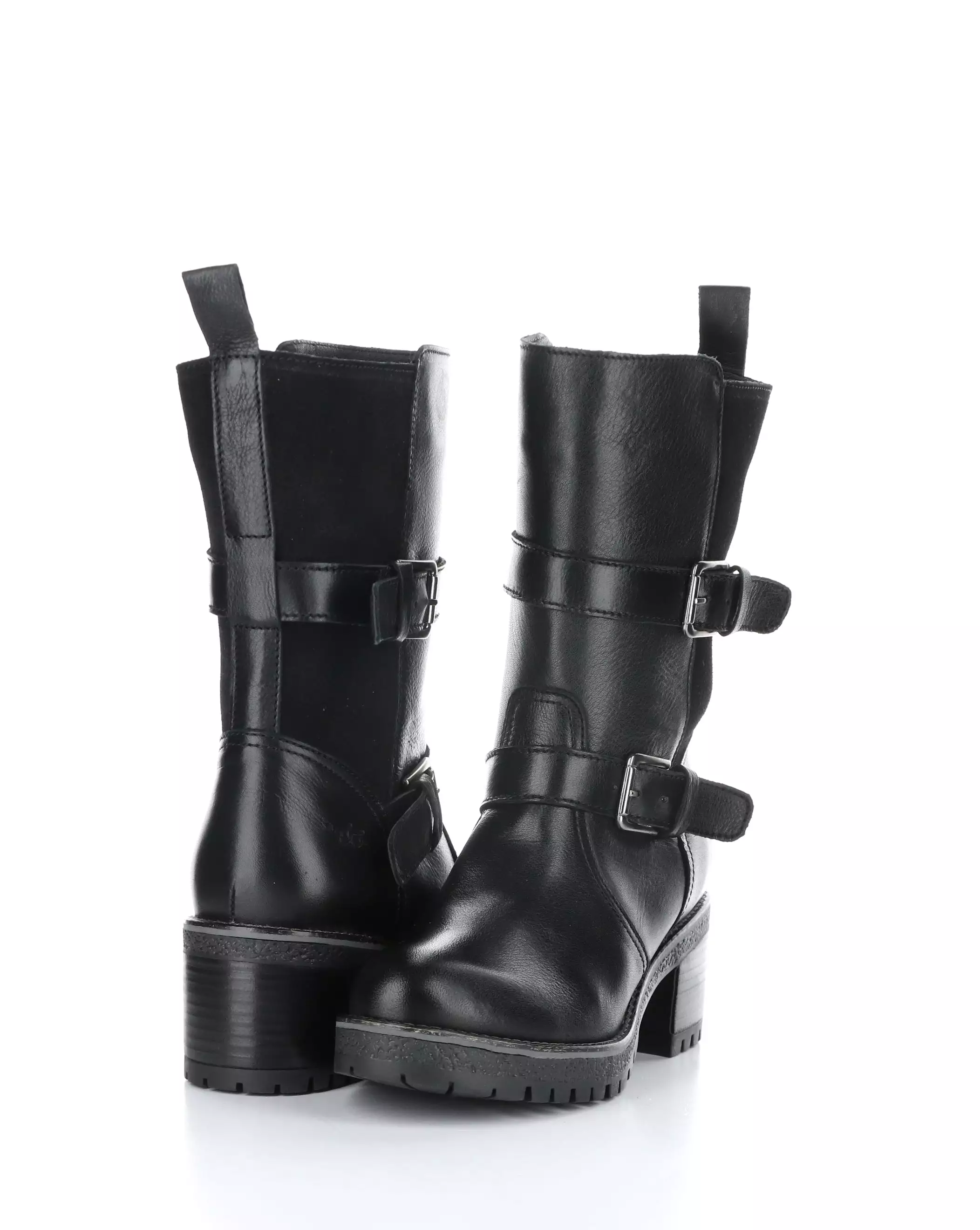 MAISE BLACK Round Toe Boots