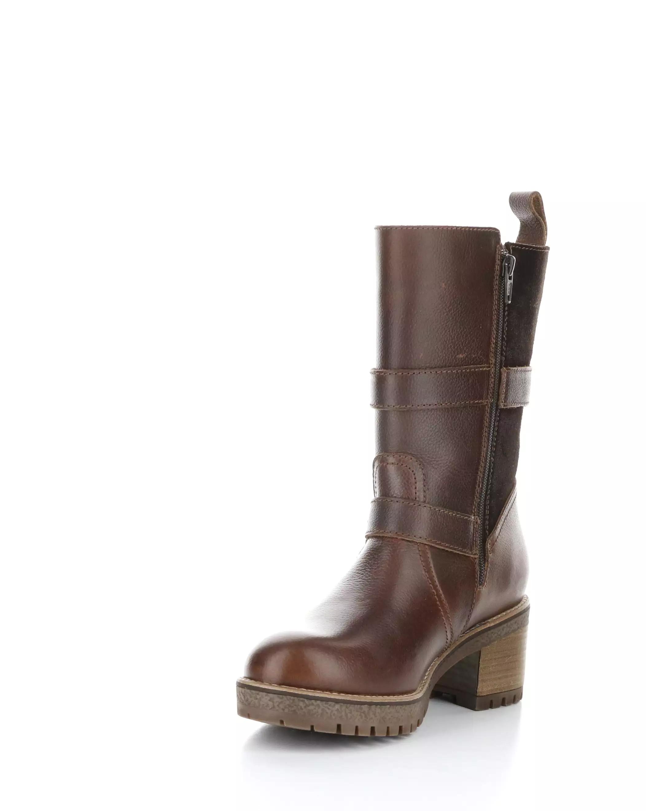 MAISE BRANDY/COFFEE Round Toe Boots