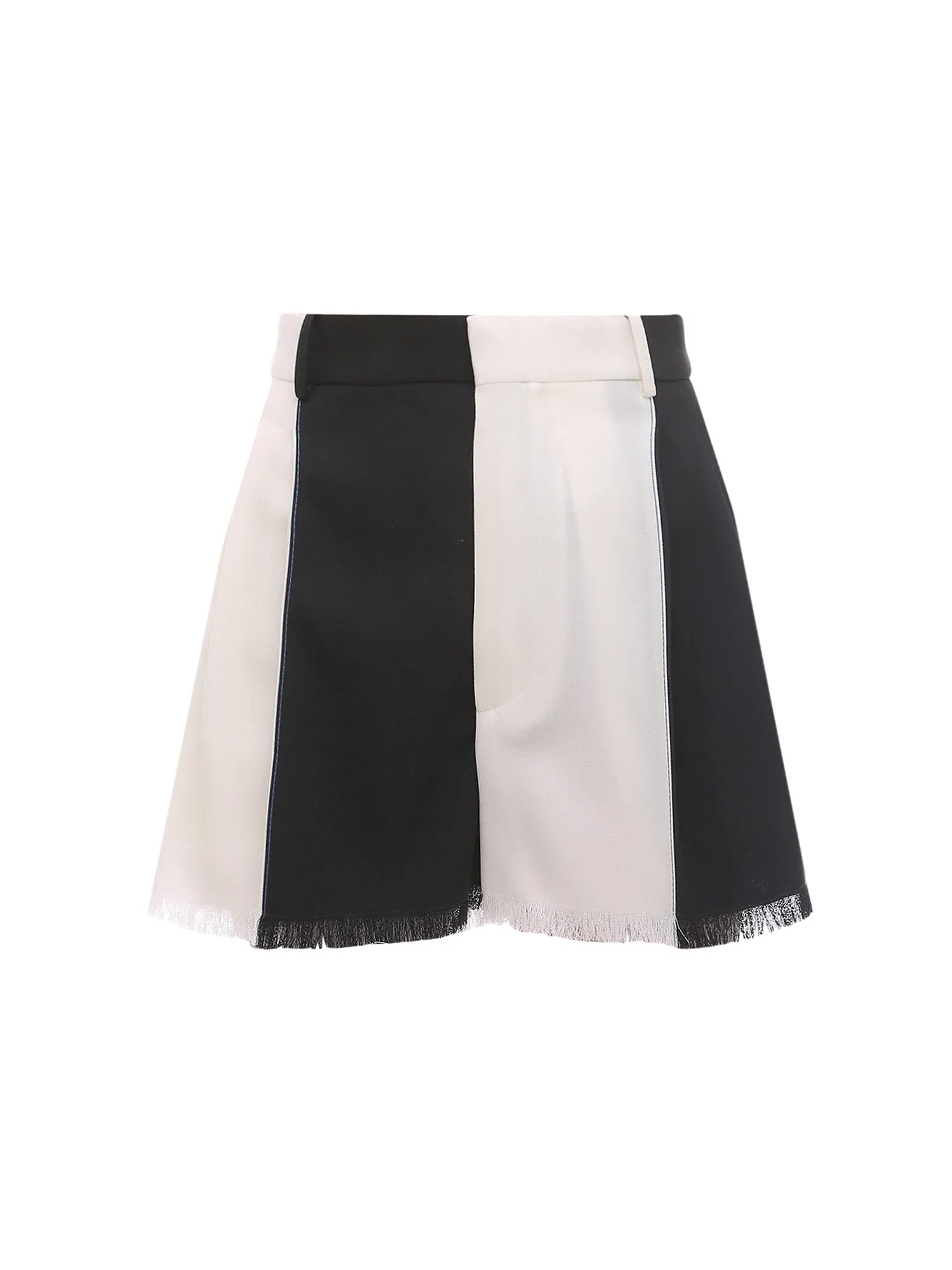 Marni Wide Striped Fringed Shorts