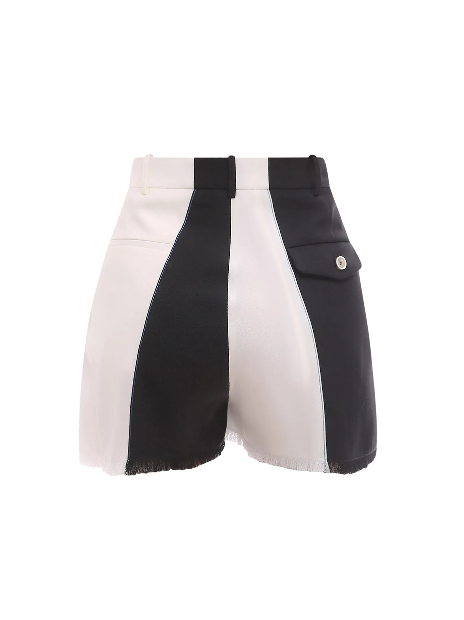 Marni Wide Striped Fringed Shorts