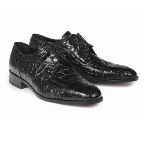 Mauri Men's Shoes Brunelleschi Black Crocodile Oxfords (MA4628)