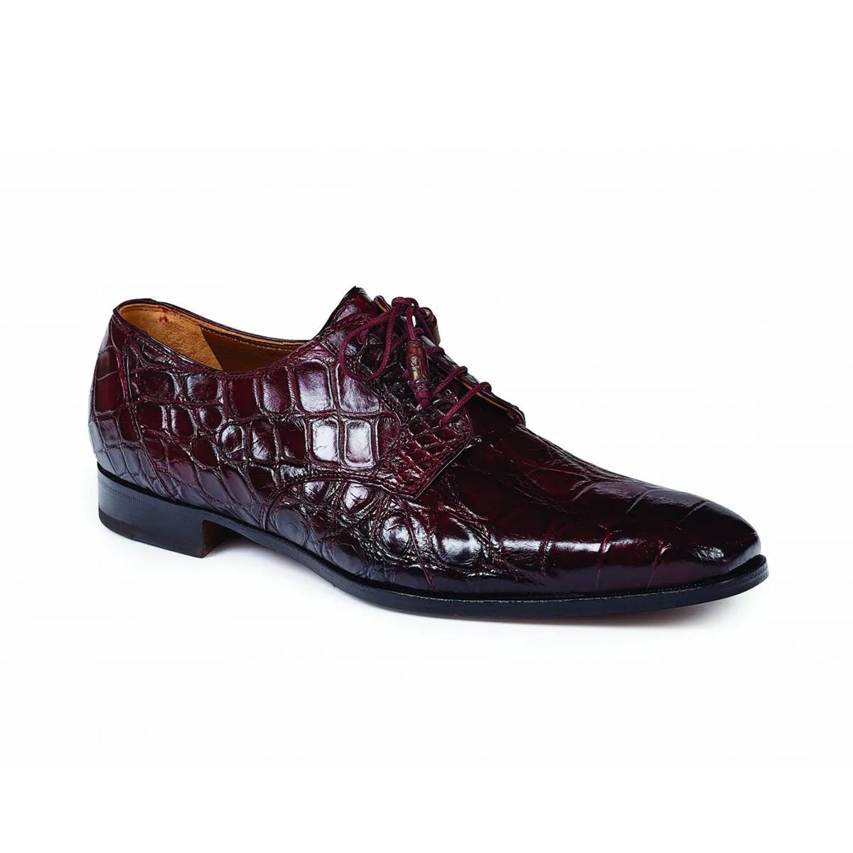 Mauri Men's Shoes Palladio Ruby Red Alligator Wing-tip Oxfords 1059 (MA4625)