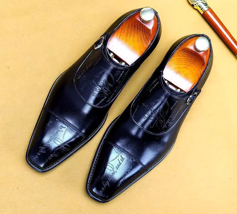 Men  Dress Shoes -  Cencio Monk Strap Oxford Shoes