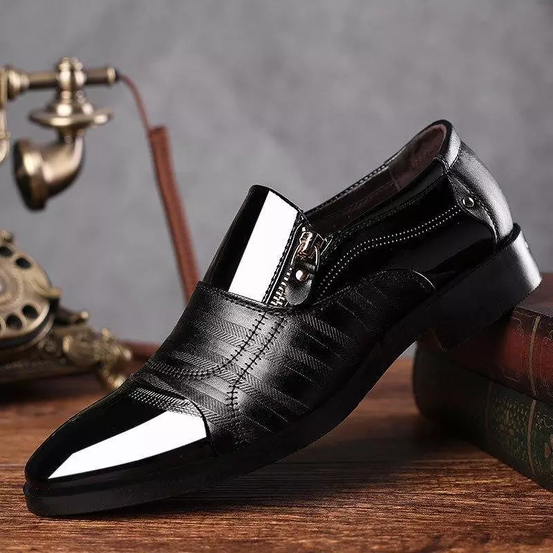 Men  Dress Shoes -  Zipper Oxford Shoes