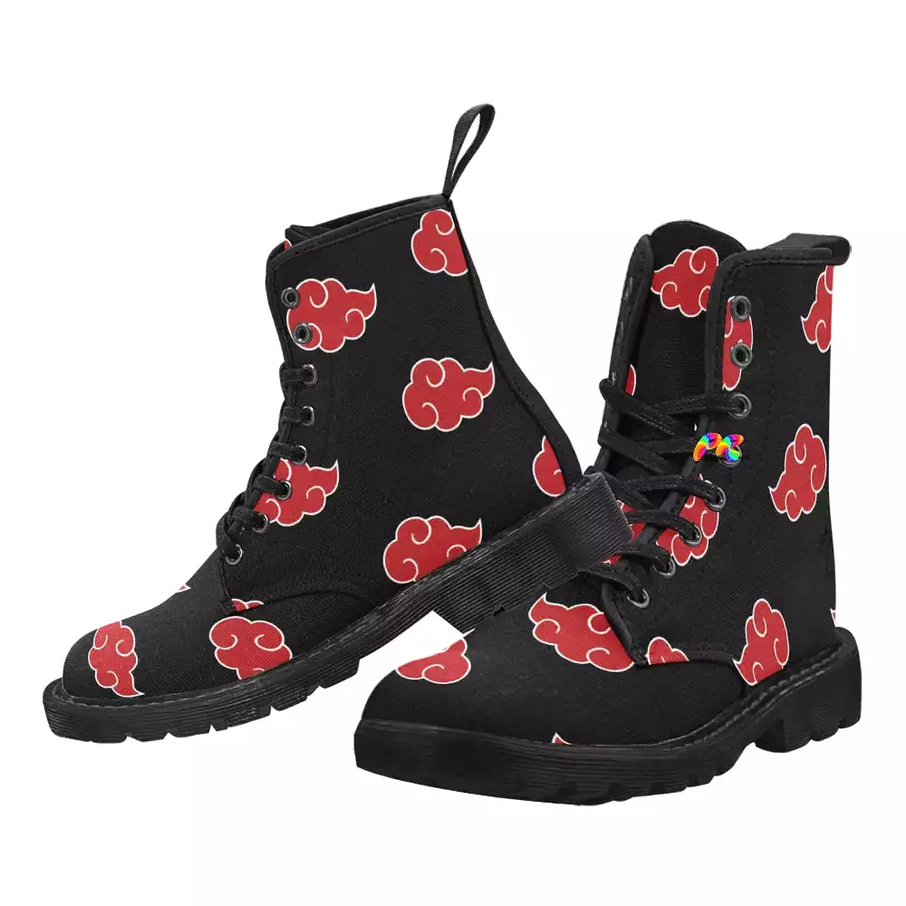 Men's Naruto Lace-up Canvas Rave Boots