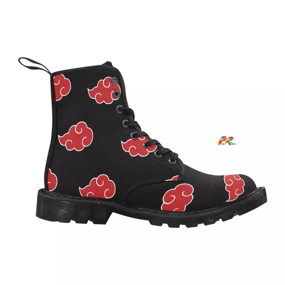 Men's Naruto Lace-up Canvas Rave Boots