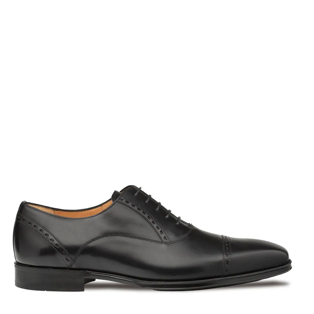 Mezlan Amaro 20817 Men's Shoes Black Calf-Skin Leather Cap-Toe Oxfords (MZ3646)