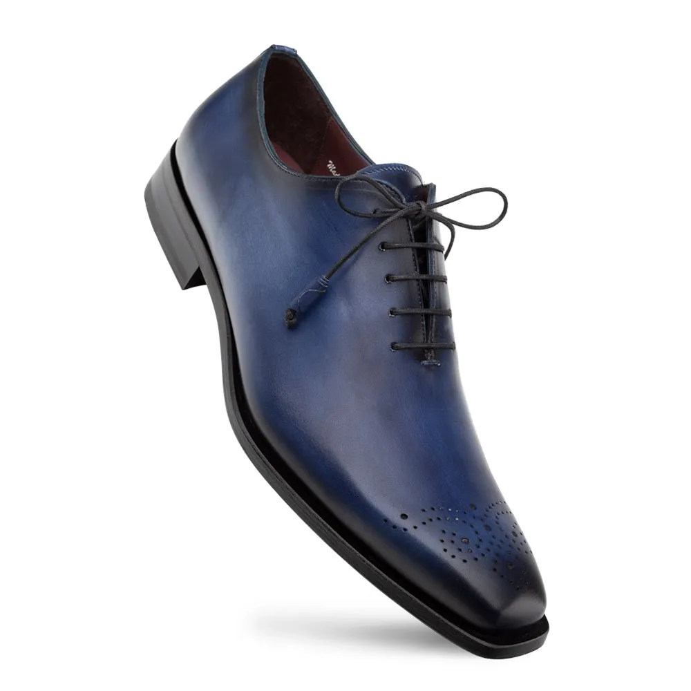 Mezlan Cupula 20933 Men's Shoes Blue Calf-Skin Leather whole-Cut Oxfords (MZ3690)