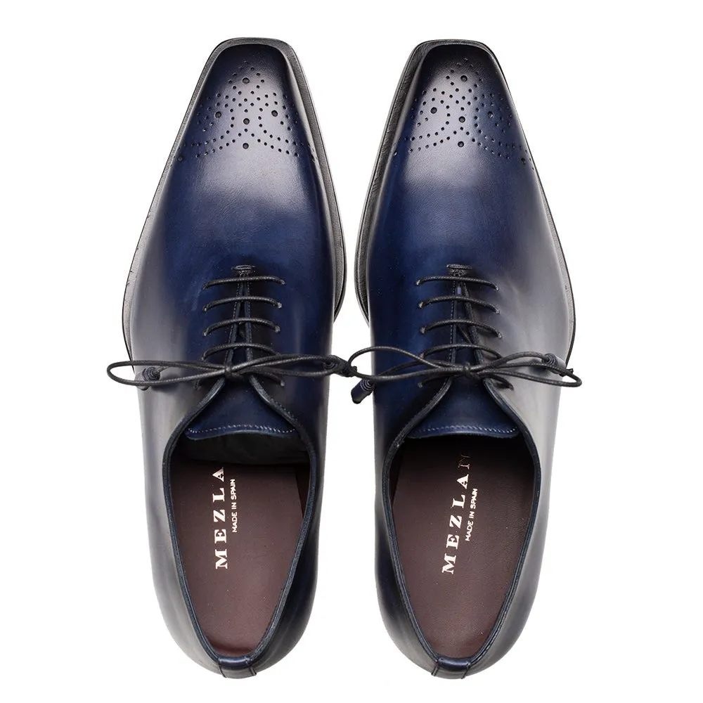 Mezlan Cupula 20933 Men's Shoes Blue Calf-Skin Leather whole-Cut Oxfords (MZ3690)