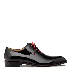 Mezlan Dietro 2 Men's Shoes Black Patent Leather Asymmetrical Oxfords (MZ3702)