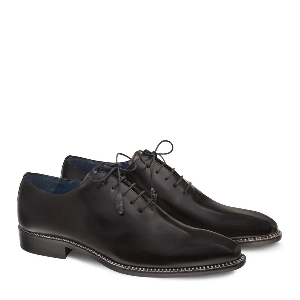 Mezlan Enterprise 9744 Men's Shoes Black Plain Calf-Skin Leather Oxfords (MZ3238)