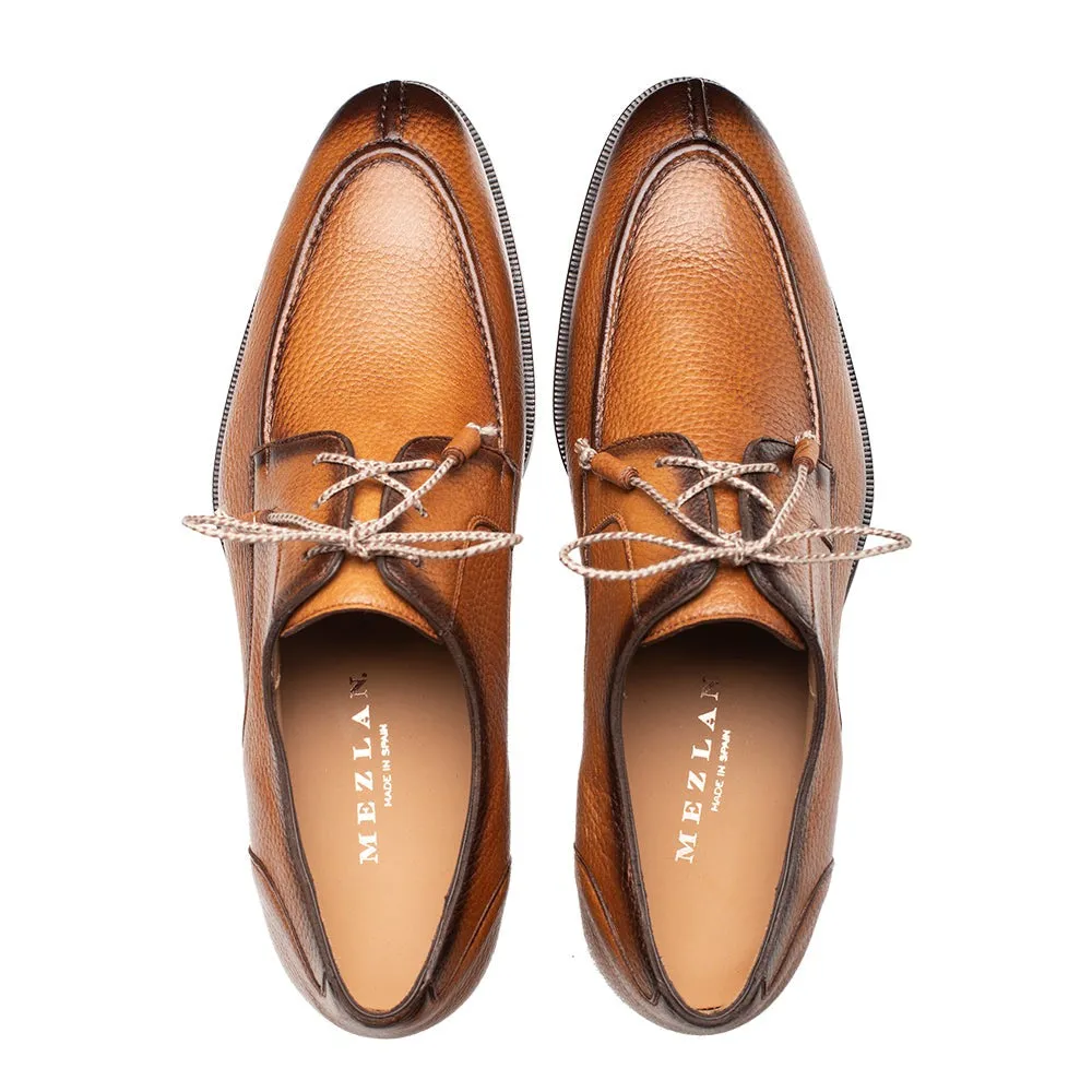 Mezlan Fratello 20937 Men's Shoes Cognac Deer-Skin Leather Derby Split-Toe Oxfords (MZ3648)