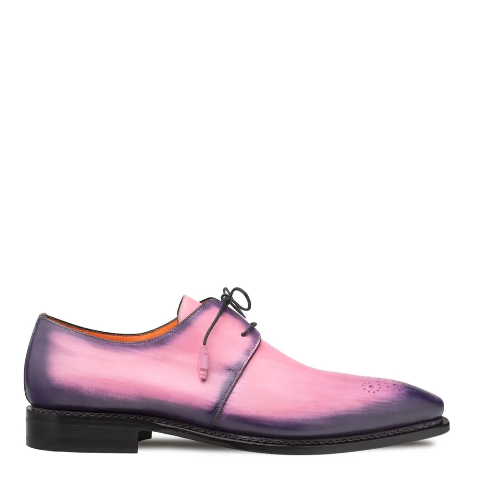 Mezlan Principe 20842 Men's Shoes Pink Patina Leather Derby Oxfords (MZ3644)