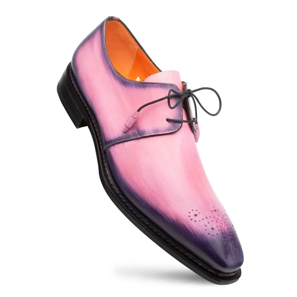 Mezlan Principe 20842 Men's Shoes Pink Patina Leather Derby Oxfords (MZ3644)